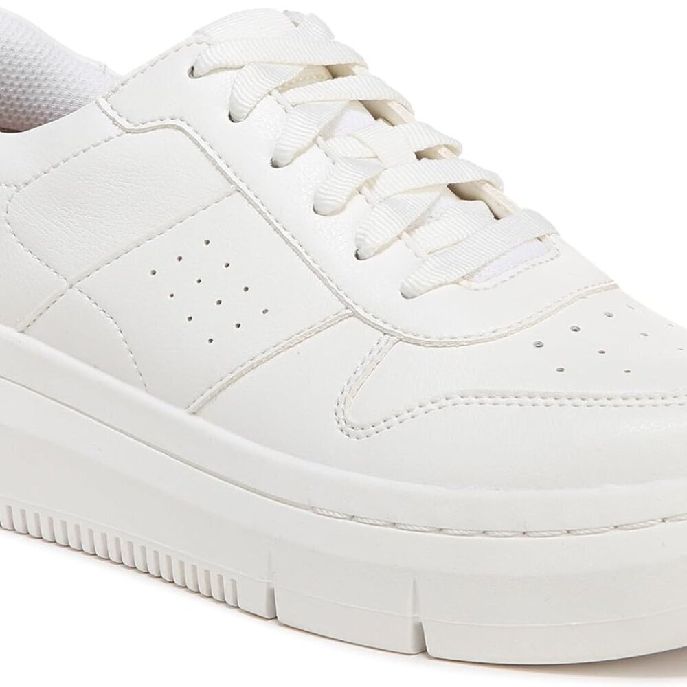 Women's Faux Leather Sneakers 8.5 Lace-Up Platform Recycled Materials